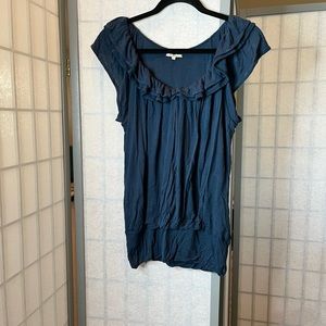 Anthropologie Bordeaux navy sleeveless top
